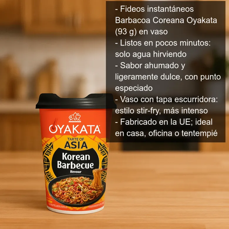 Fideos instantáneos con sabor a barbacoa coreana - 93g
