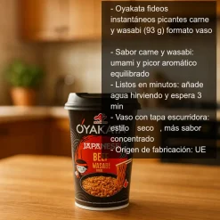 Fideos instantáneos con sabor a carne y wasabi - 93g