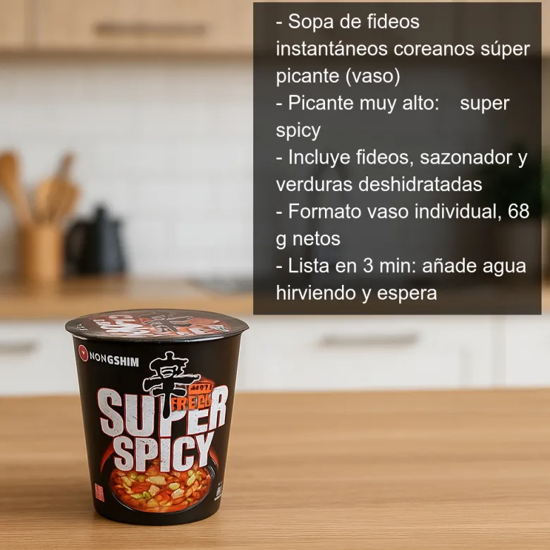 Fideos instantáneos súper picantes - 68g