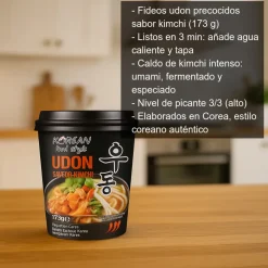 Fideos udon precocidos sabor a kimchi - 173g