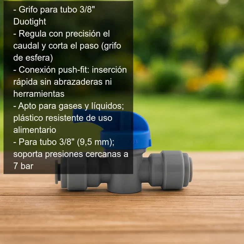 Grifo para tubo de 3/8"