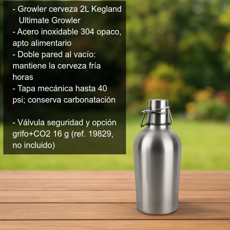 Growler para cerveza - 2 litros