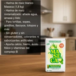 Harina de maíz blanco Maseca - 1.8kg