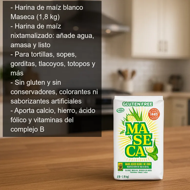 Harina de maíz blanco Maseca - 1.8kg