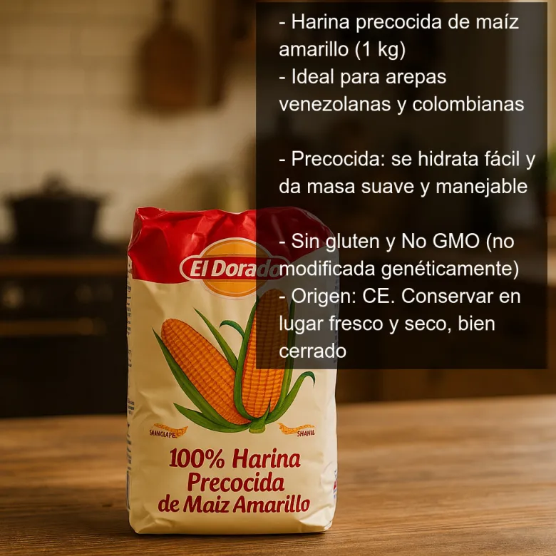 Harina precocida de maíz amarilla - 1kg