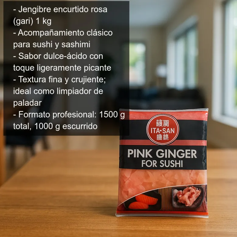 Jengibre encurtido rosa - 1 Kg