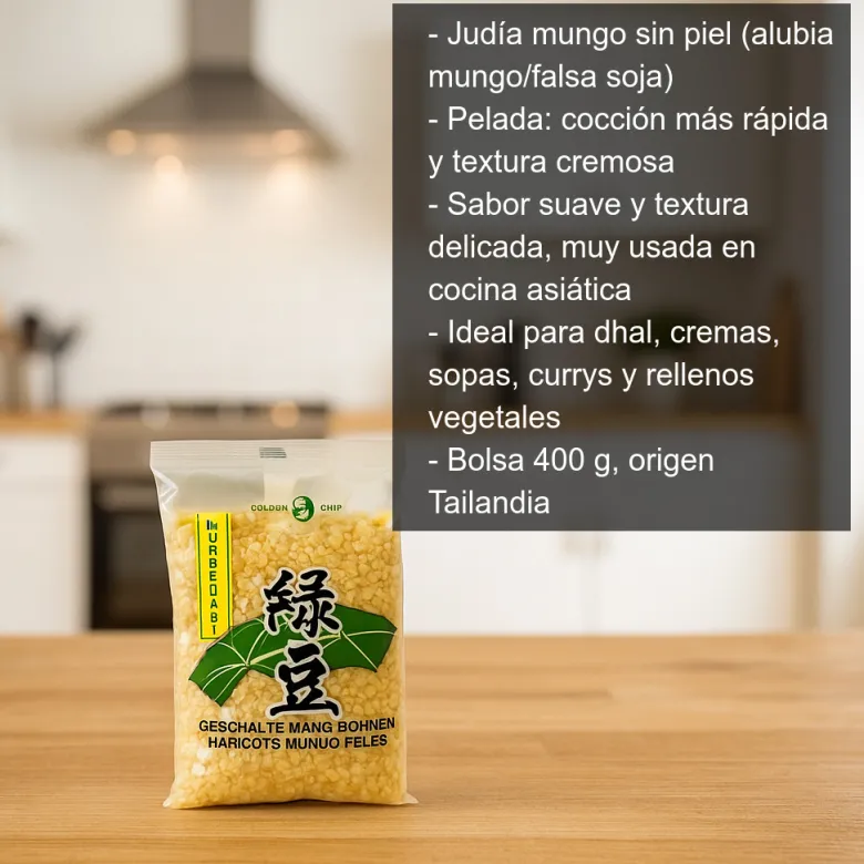 Judía Mungo sin piel - 400g