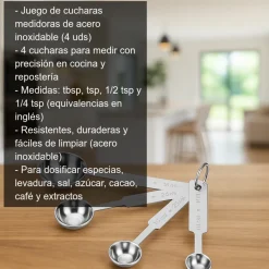 Juego de cucharas medidoras - 4 cucharas