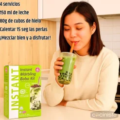 Kit Bubble Tea Matcha (Té de burbujas) - 4 servicios