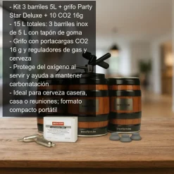 Kit de barriles mini y dispensador