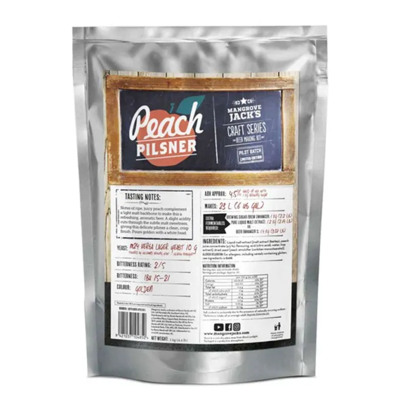 Kit de cerveza Pilsner de Melocotón - 23 L