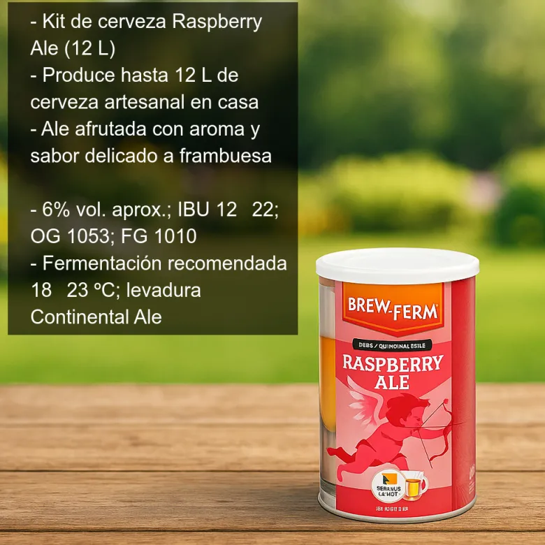 Kit de cerveza Raspberry Ale - 12 L