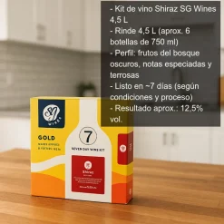 Kit de vino Shiraz - 4.5 Litros