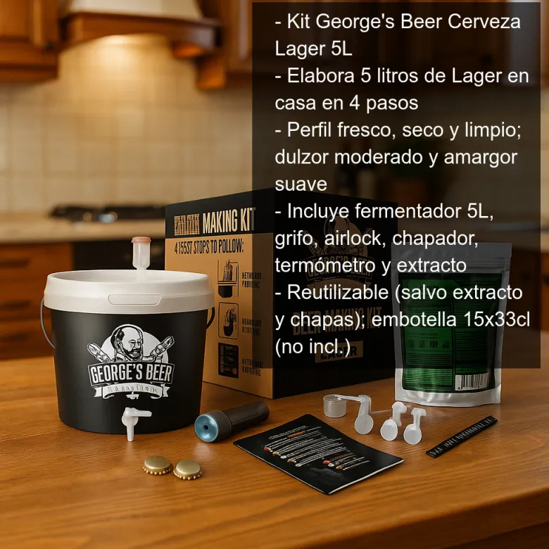 Kit para hacer cerveza Lager - 5 litros