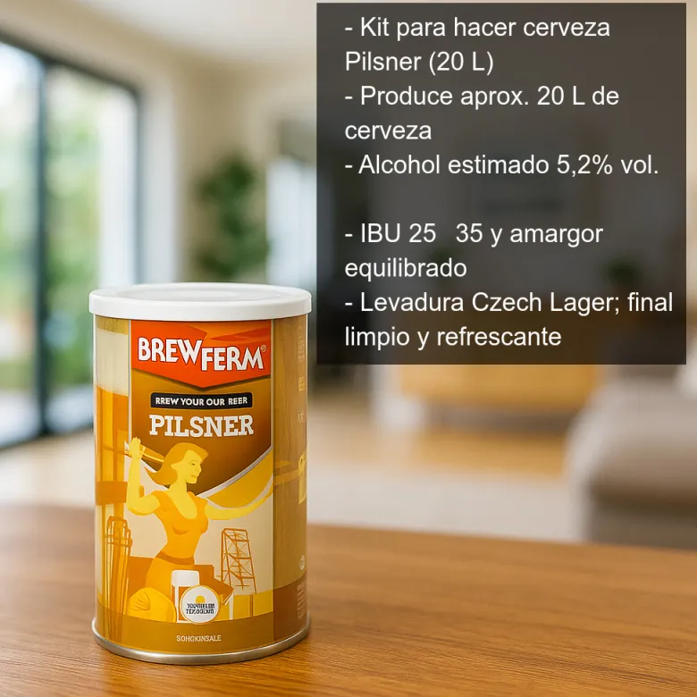 Kit para hacer cerveza Pilsner - 20 l