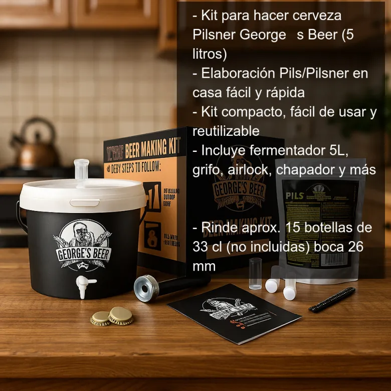 Kit para hacer cerveza Pilsner - 5 litros