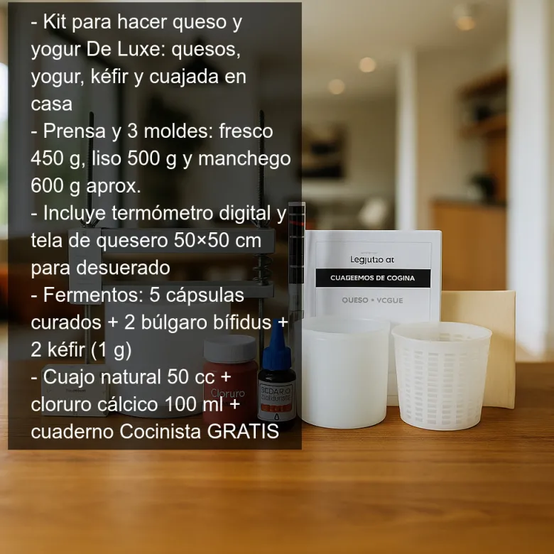 Kit para hacer queso y yogur De Luxe