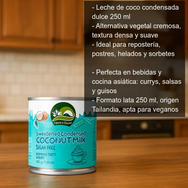 Leche de coco condensada dulce - 250 ml