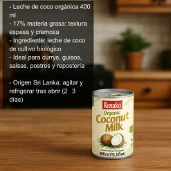 Leche de coco orgánica - 400ml