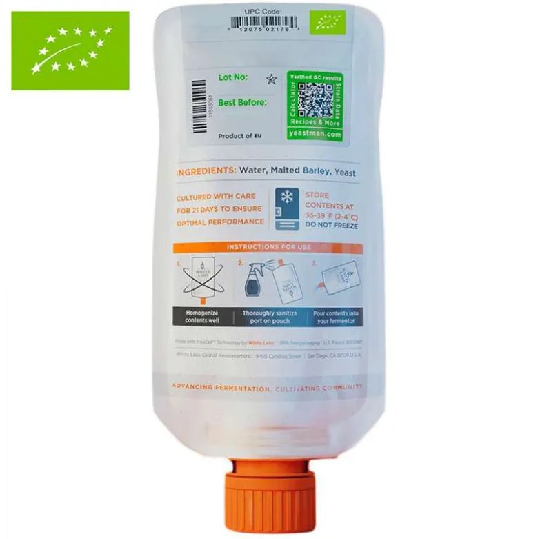 Levadura líquida orgánica English Ale WLP002-O - 19 L