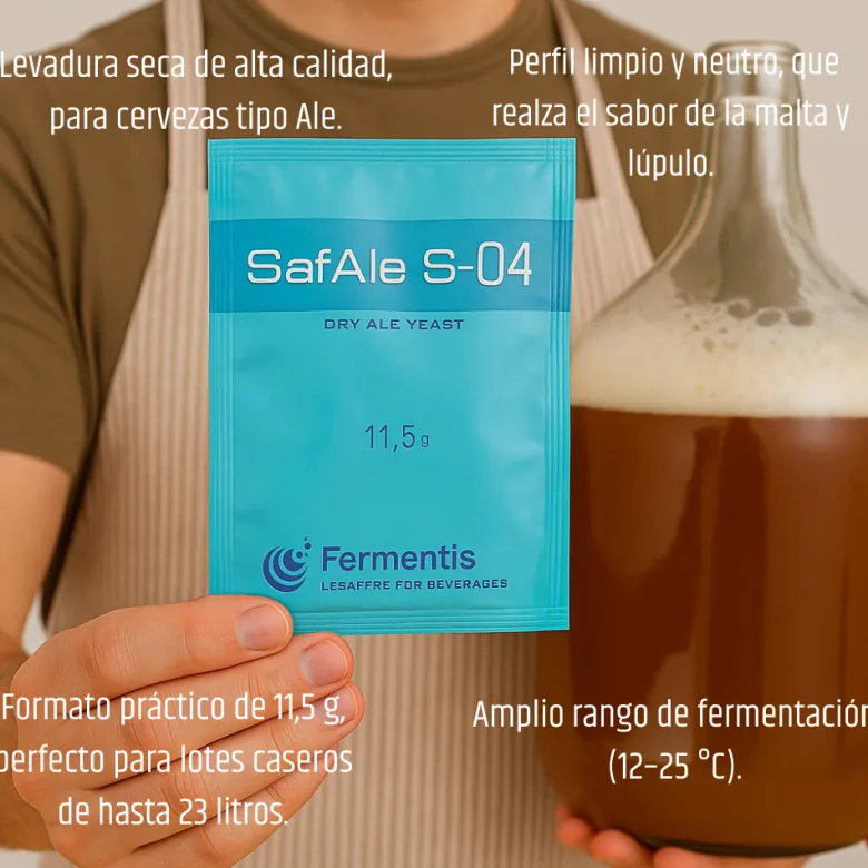 Levadura para cerveza SafAle S-04 - 11,5 g