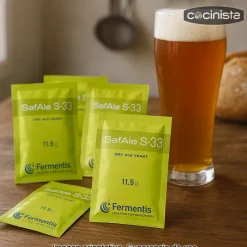 Levadura para cerveza SafAle S-33 - Pack de 5 x 11,5g