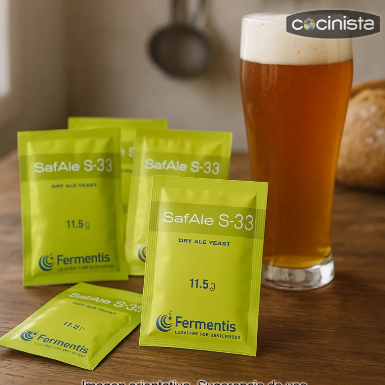Levadura para cerveza SafAle S-33 - Pack de 5 x 11,5g