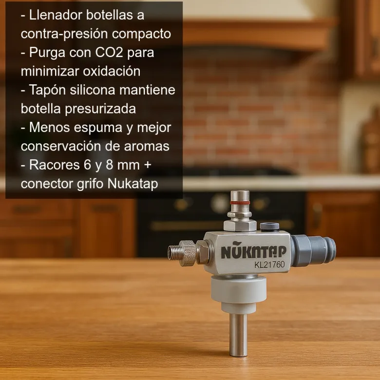 Llenador de botellas a contra-presión