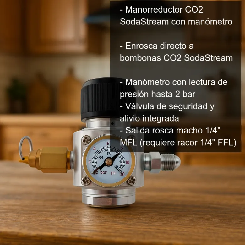 Manorreductor para bombona de CO2 SodaStream