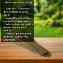 Mechas de azufre - 10 uds