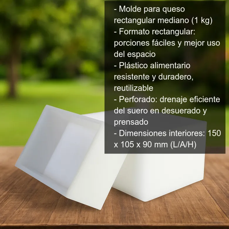 Molde rectangular mediano - 1 Kg