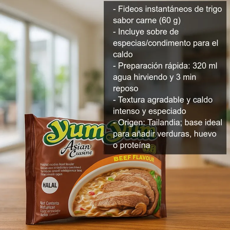 Noodles instantáneos sabor a carne - 60g