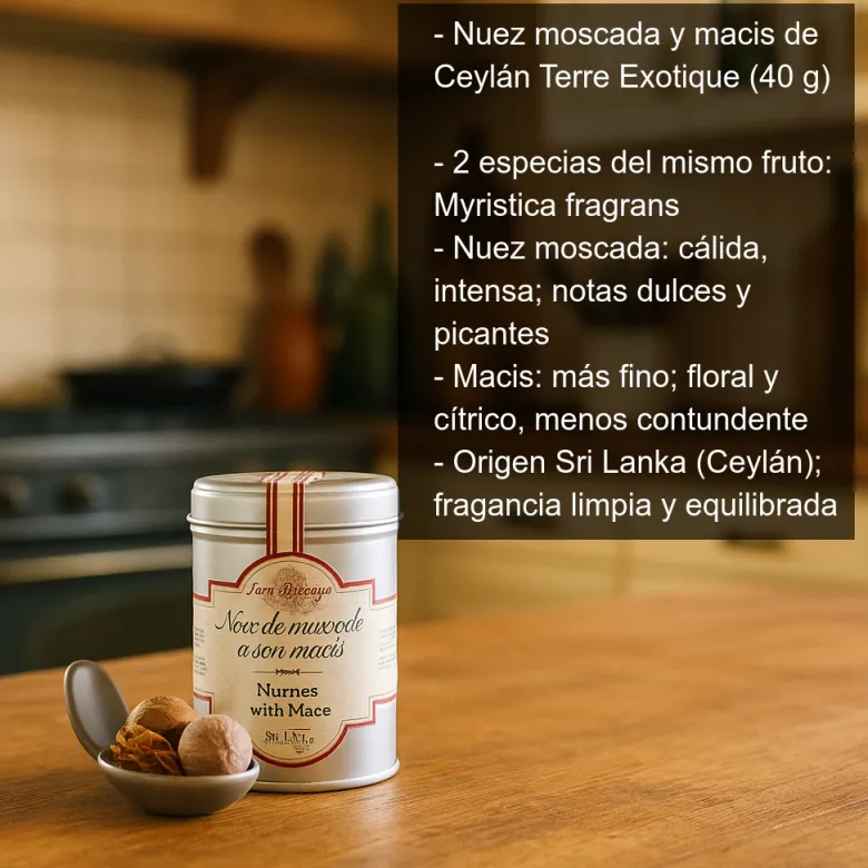 Nuez moscada y su macis de Ceylán - 40 g