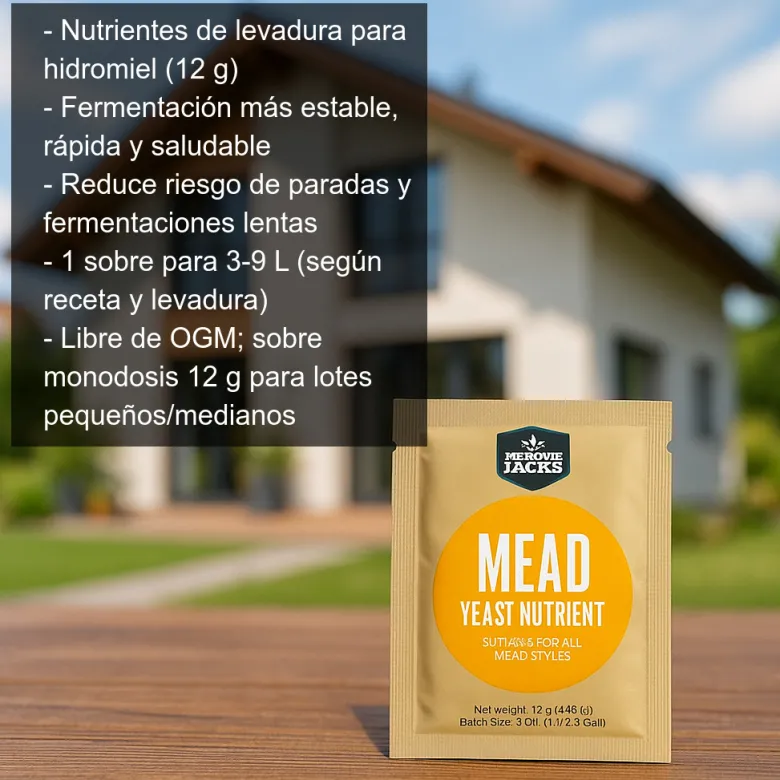 Nutrientes de levadura para hidromiel - 12g