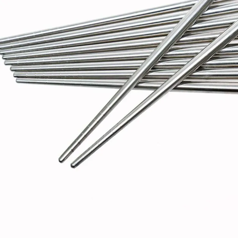Palillos acero inoxidable - 5 pares
