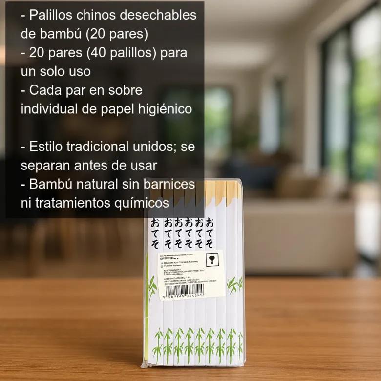 Palillos desechables - 20 pares