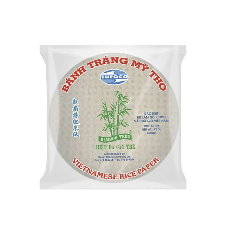 Papel de arroz para rollitos vietnamitas - 16 cm - 340g