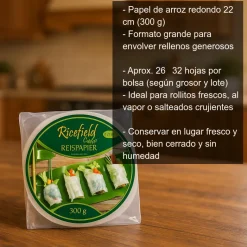 Papel de arroz redondo 22cm - 300 g
