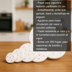 Papel para vaporera 20 cm - 350 uds
