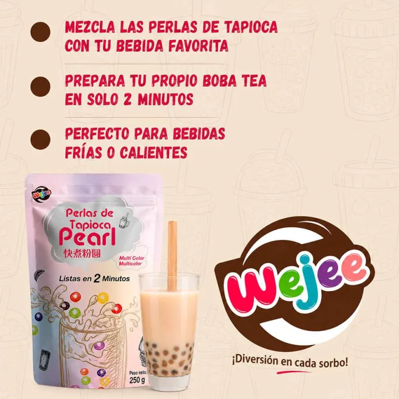 Perlas de tapioca multicolor para buble tea - 250 g