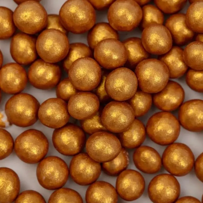 Perlas doradas de azúcar 6 mm para repostería - 60g