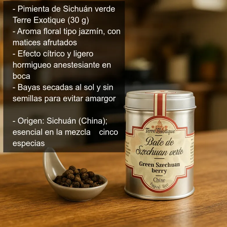 Pimienta de Sichuán verde - 30 g