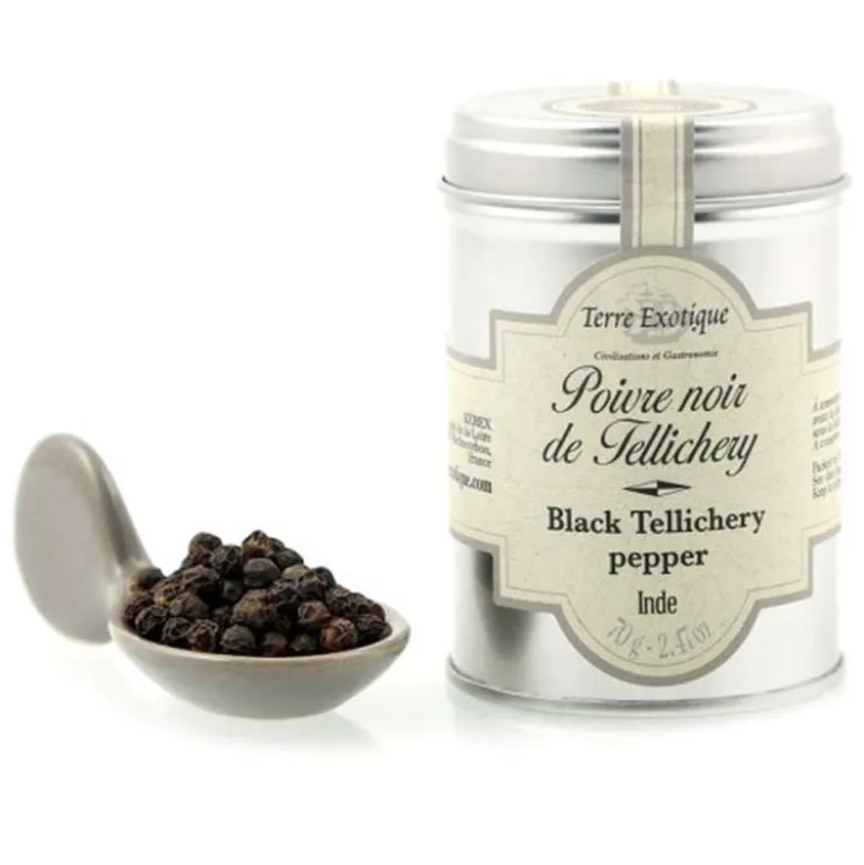 Pimienta negra de Tellichery en grano - 60 g