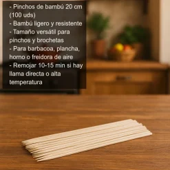 Pinchos de bambú - 20 cm x 100 uds