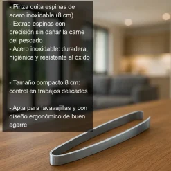 Pinza quita espinas de acero inoxidable - 8 cm
