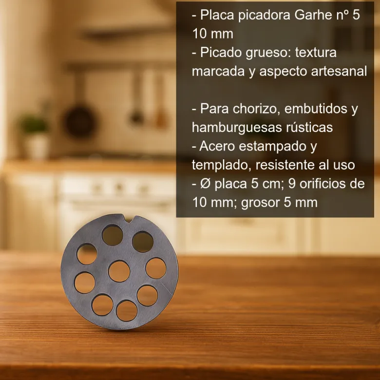 Placa para picadora nº 5 - 10 mm
