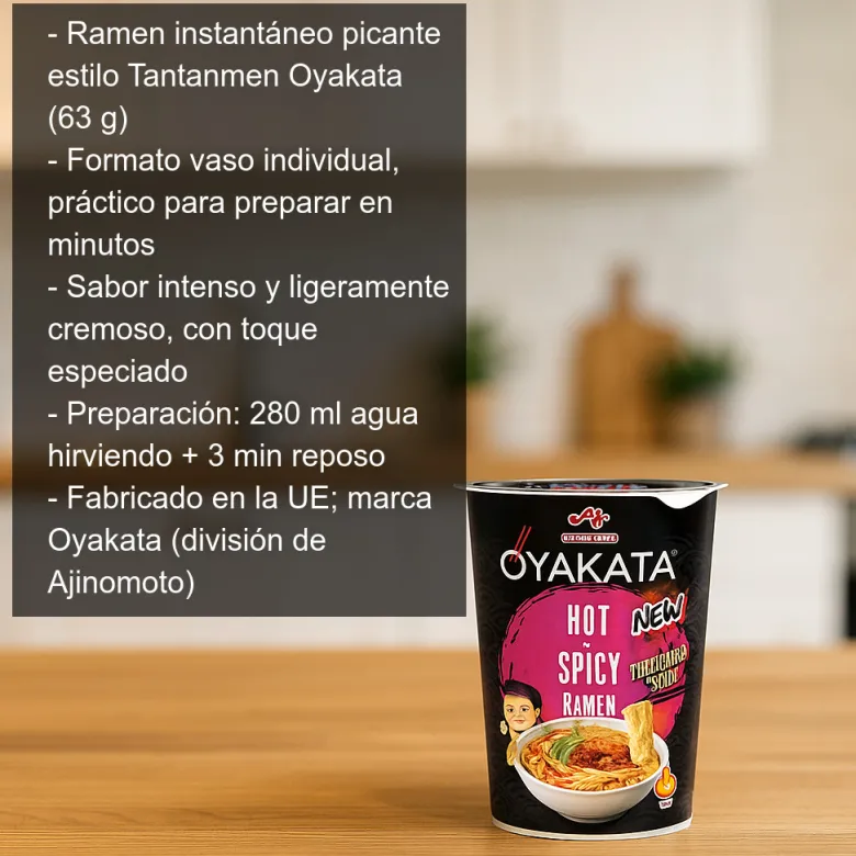 Ramen picante al estilo tantanmen - 63g