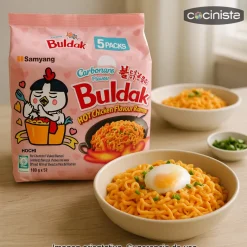 Ramen picante de pollo sabor carbonara - Pack de 5 unidades