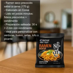 Ramen seco precocido sabor a carne - 170g