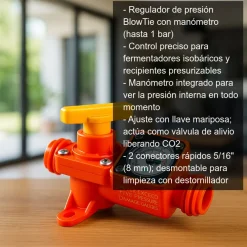 Regulador de presión - BlowTie con manómetro - 1 bar